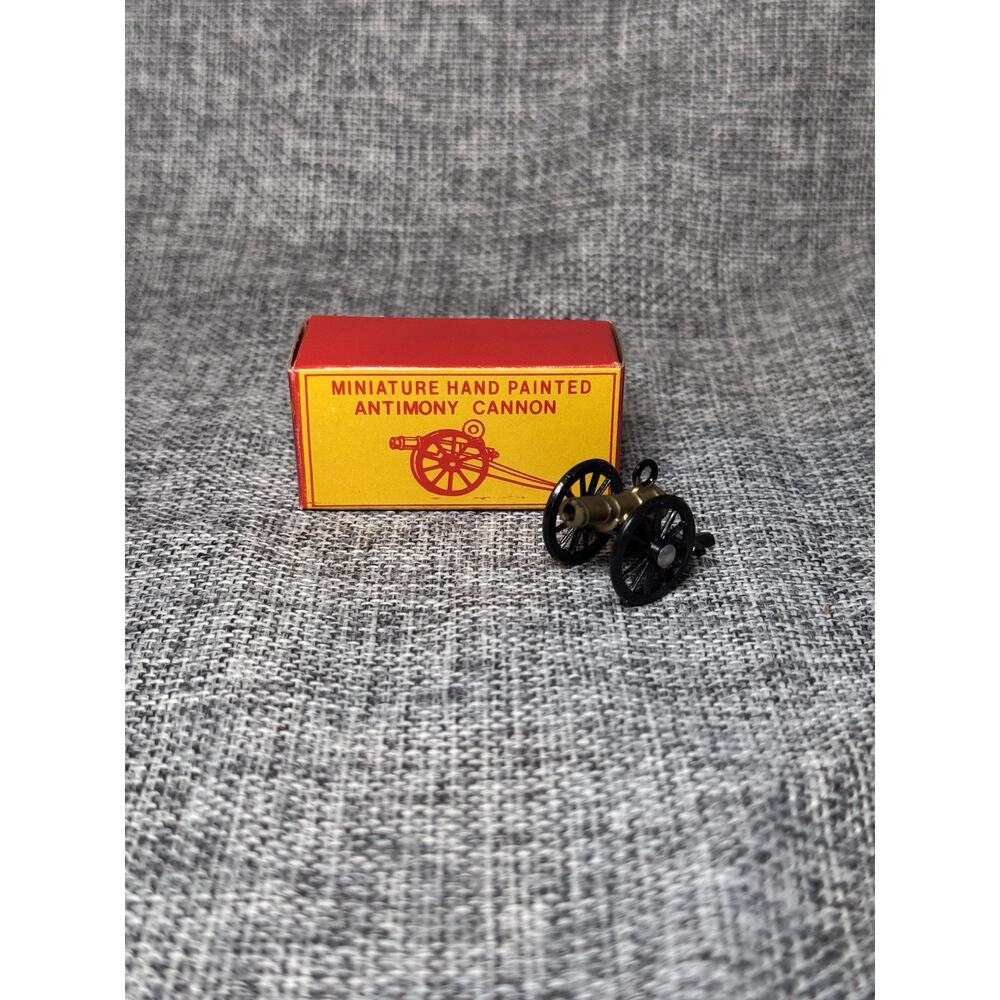 TM Japan Miniature Hand Painted Antimony Cannon Toy w/ Original Box